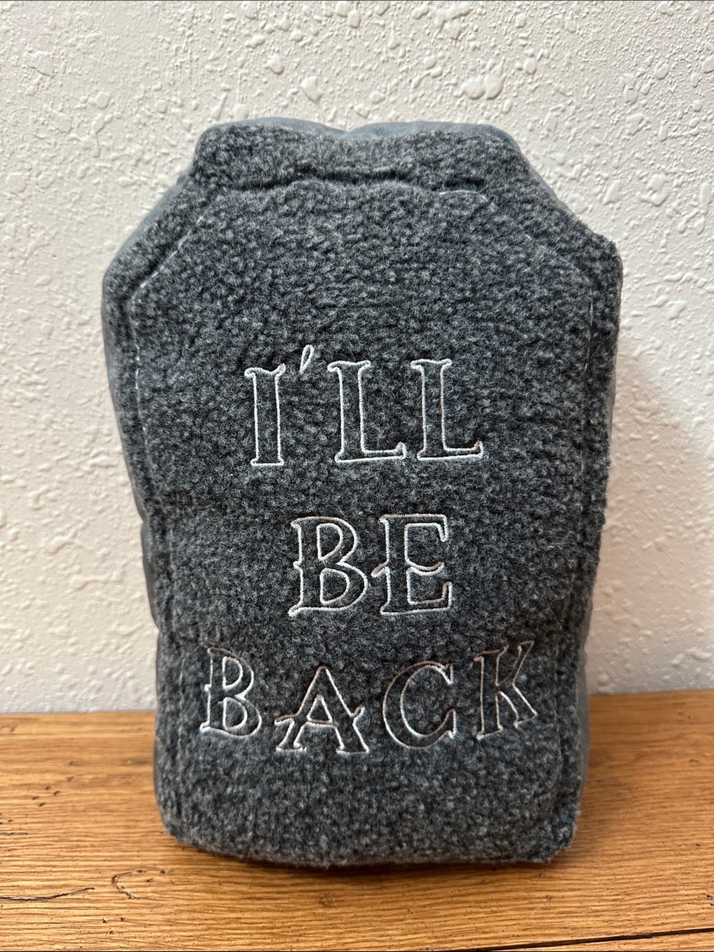 Hyde & Eek! Gray Decorative Tombstone Pillow - Festive Halloween Accent